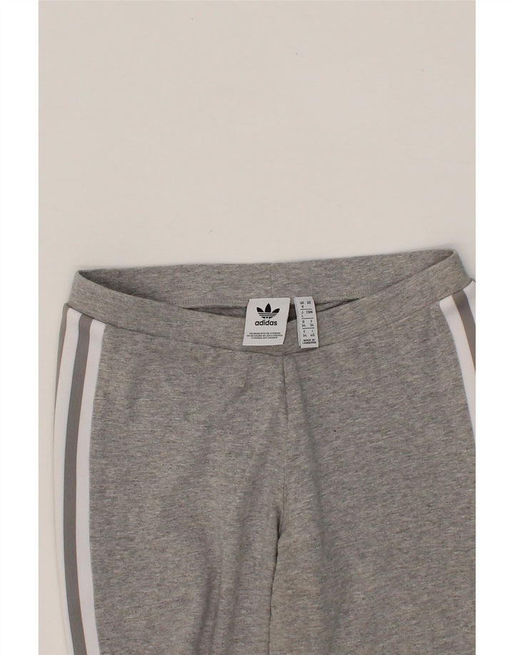 ADIDAS Womens Graphic Leggings UK 8 Small Grey Vintage Adidas and Second-Hand Adidas from Messina Hembry 