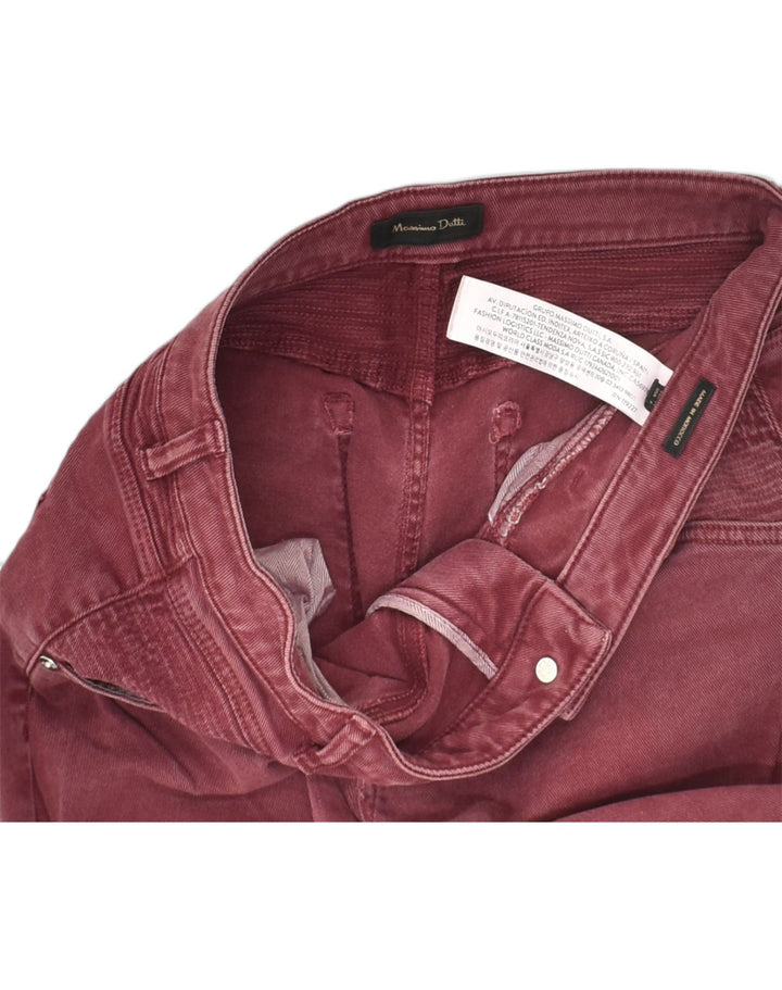 MASSIMO DUTTI Womens Slim Casual Trousers EU 38 Medium W28 L28 Burgundy | Vintage Massimo Dutti | Thrift | Second-Hand Massimo Dutti | Used Clothing | Messina Hembry 