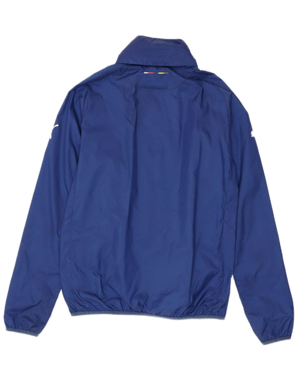 Puma Herren Arsenal Kapuzen-Regenjacke UK 38 Mittelblaues Nylon