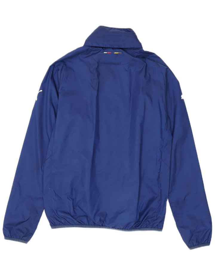 Puma Herren Arsenal Kapuzen-Regenjacke UK 38 Mittelblaues Nylon