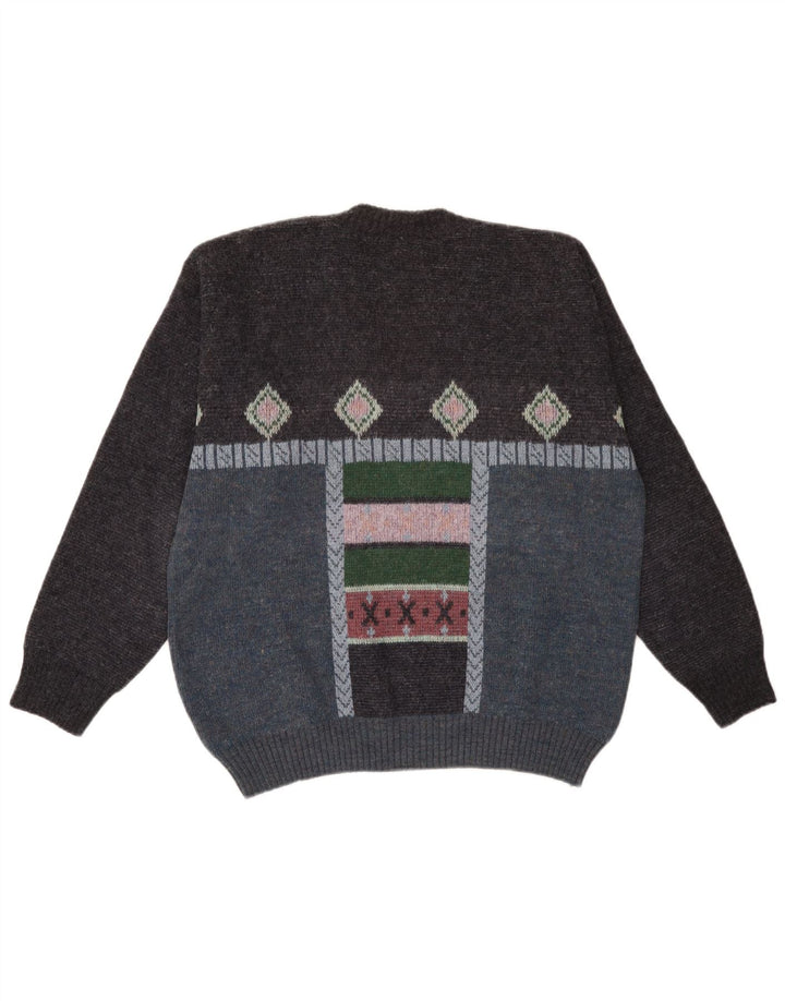 South Coast Herren-Pullover mit V-Ausschnitt, groß, mehrfarbig, geometrisch