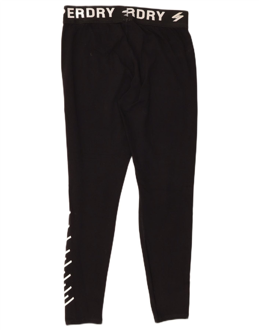 SUPERDRY Damen Grafik-Leggings UK 12 Medium Schwarz