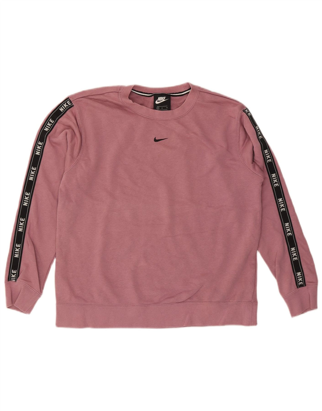 Nike Damen Grafik-Sweatshirt-Pullover UK 14 Mittelrosa Colourblock-Baumwolle
