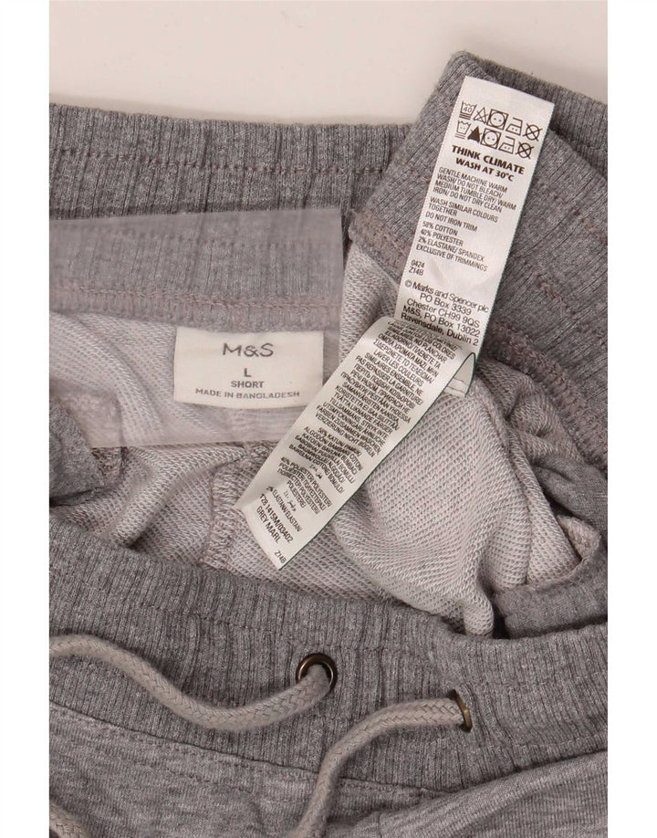 Marks & Spencer Herren-Trainingshose, große grau gesprenkelte Baumwolle
