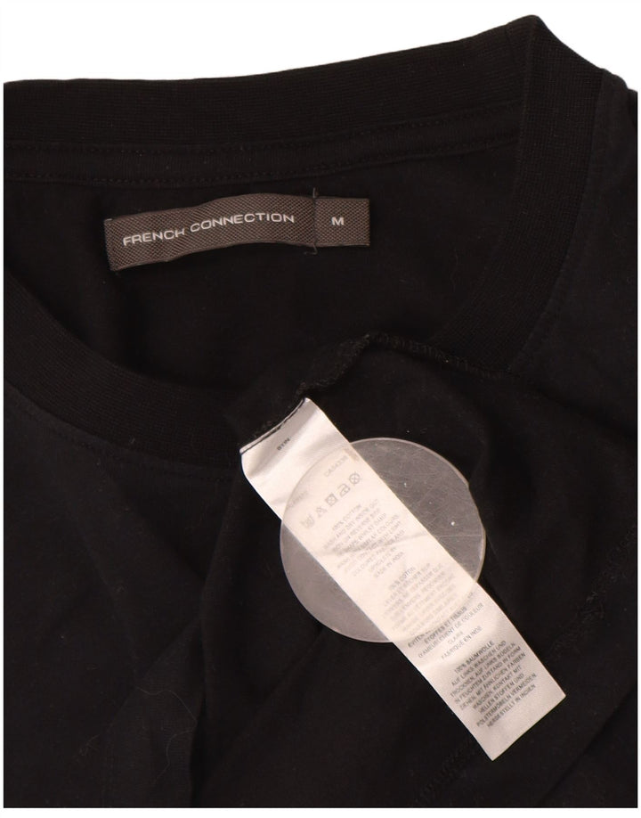 French Connection Damen-T-Shirt mit Grafik, UK 14, mittelschwarz, Baumwolle