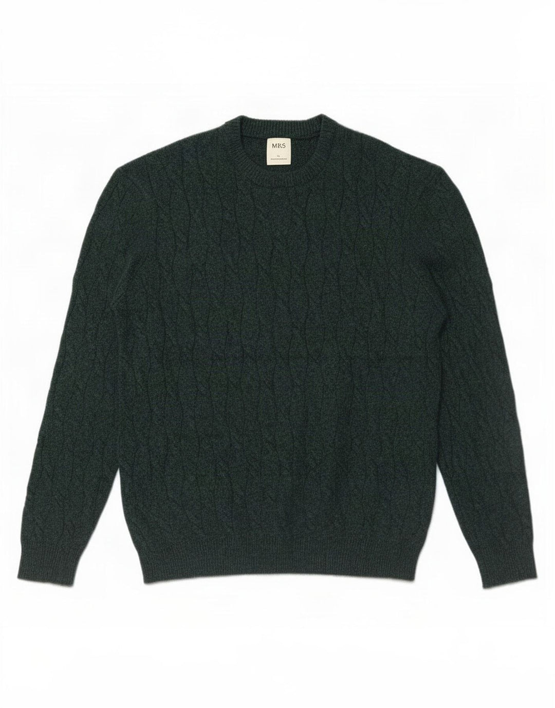 Marks & Spencer Herren-Pullover mit Rundhalsausschnitt, Größe L, Grün, Polyamid