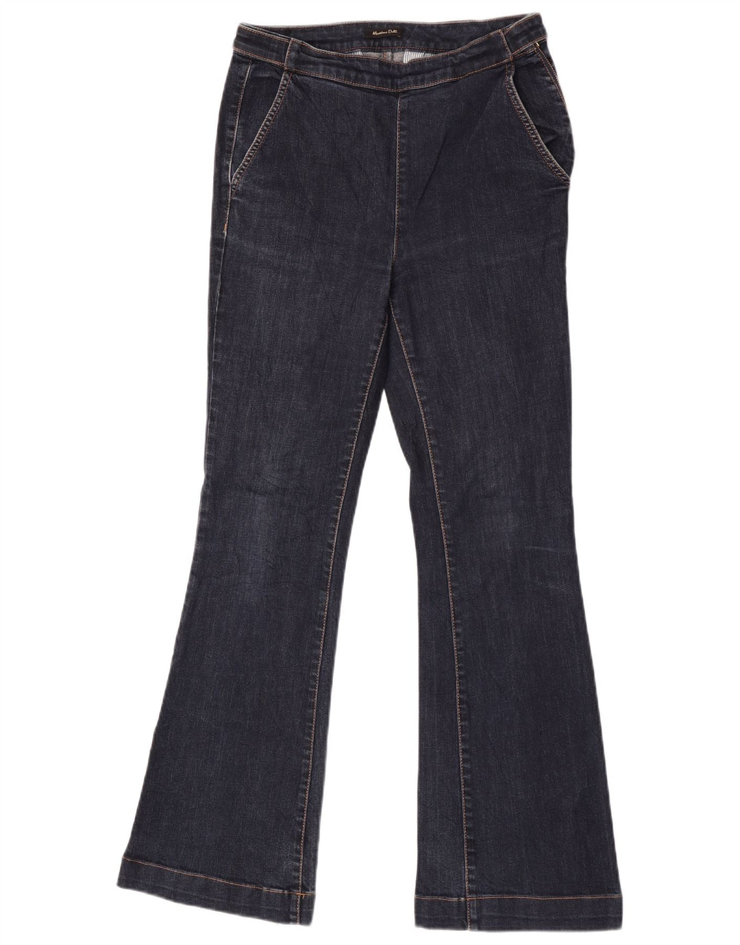 Massimo Dutti Damen Schlagjeans EU 36 XS W26 L30 Marineblau