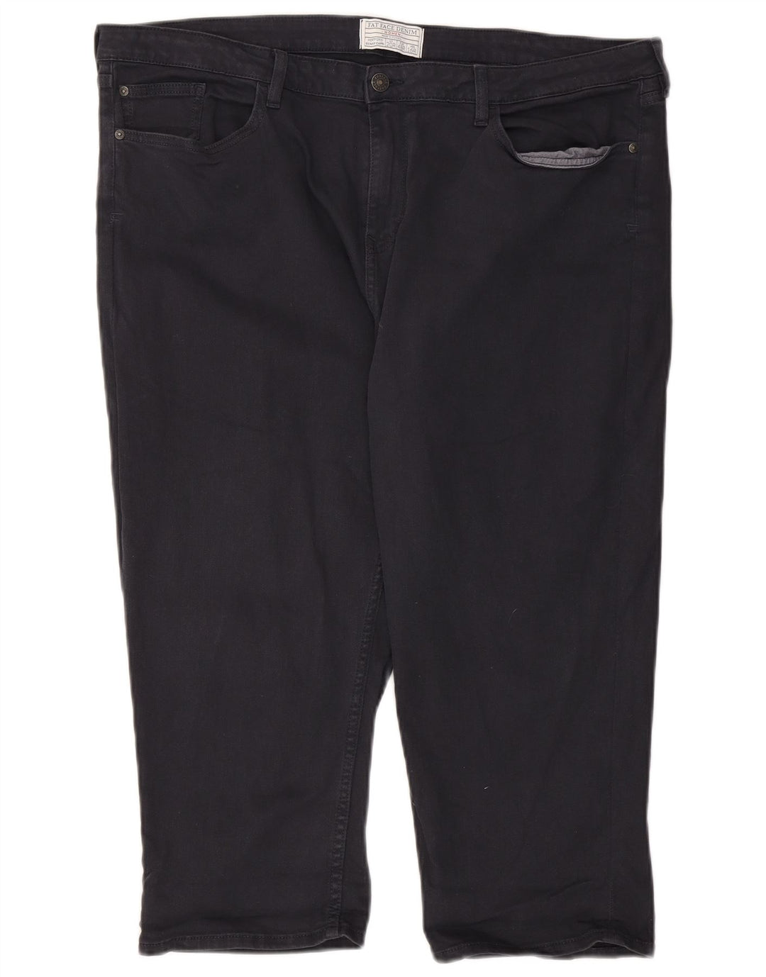 Fat Face Capri-Jeans für Damen, UK 20, 2XL, W40, L21, schwarze Baumwolle