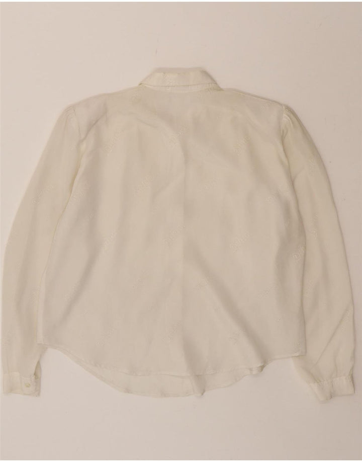 VINTAGE Womens Oversized Shirt Blouse UK 18 XL White Vintage Vintage and Second-Hand Vintage from Messina Hembry 