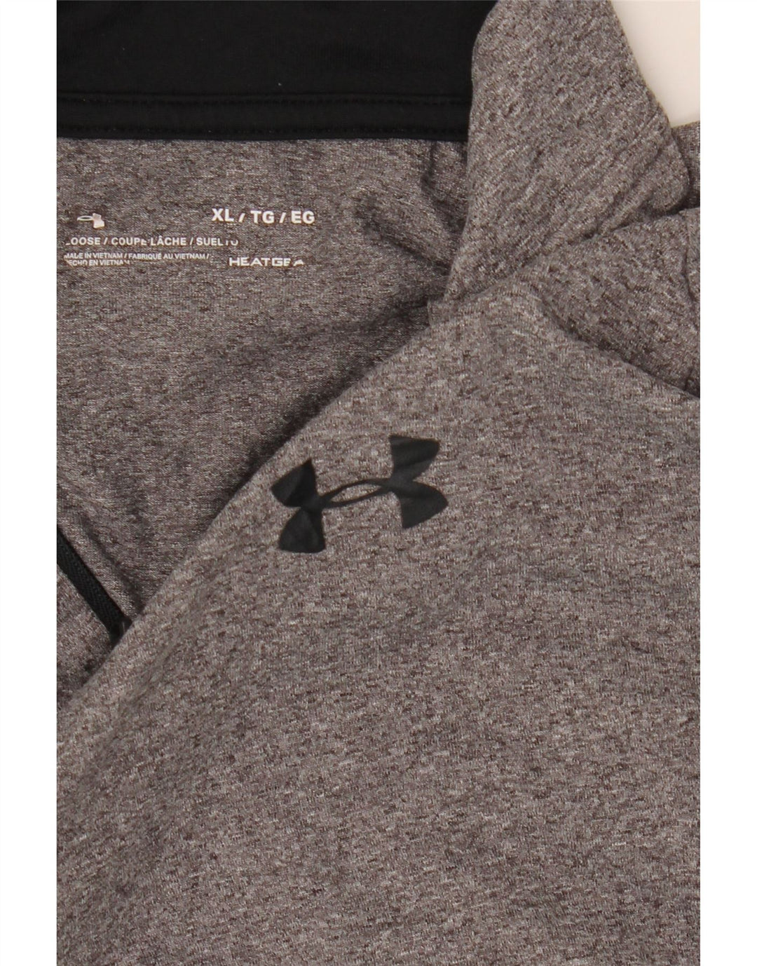 Under Armour Herren Heat Gear Zip Neck Pullover Trainingsanzug Top XL Grau