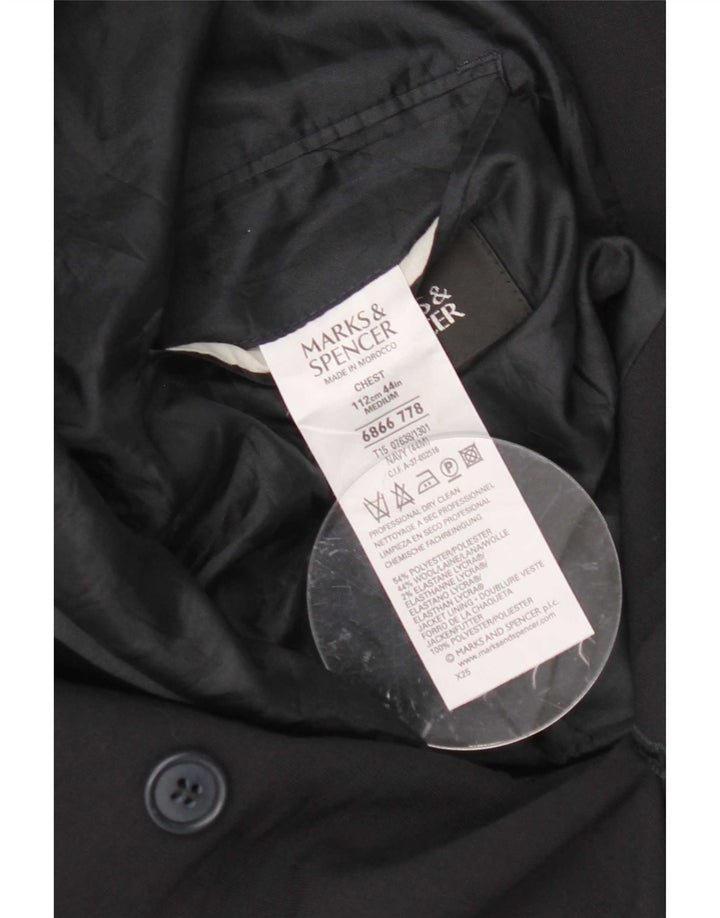Marks & Spencer Herren Zweireihiger Blazer Jacke UK 44 XL Marineblau