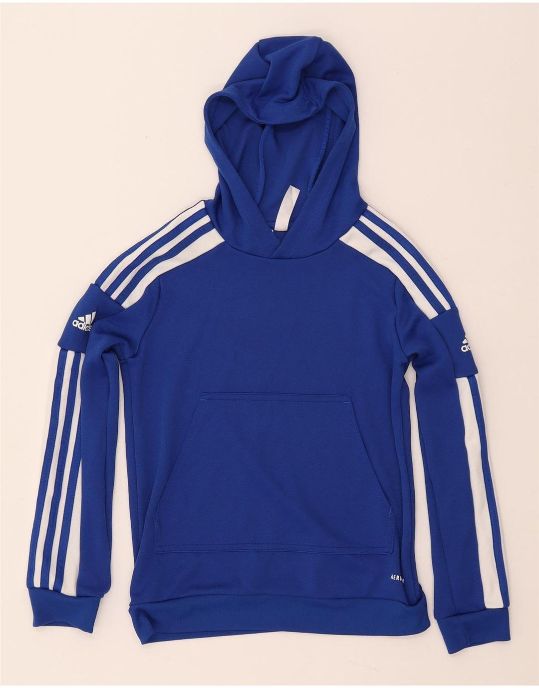 ADIDAS Kapuzenpullover für Jungen, 11–12 Jahre, blaues Polyester