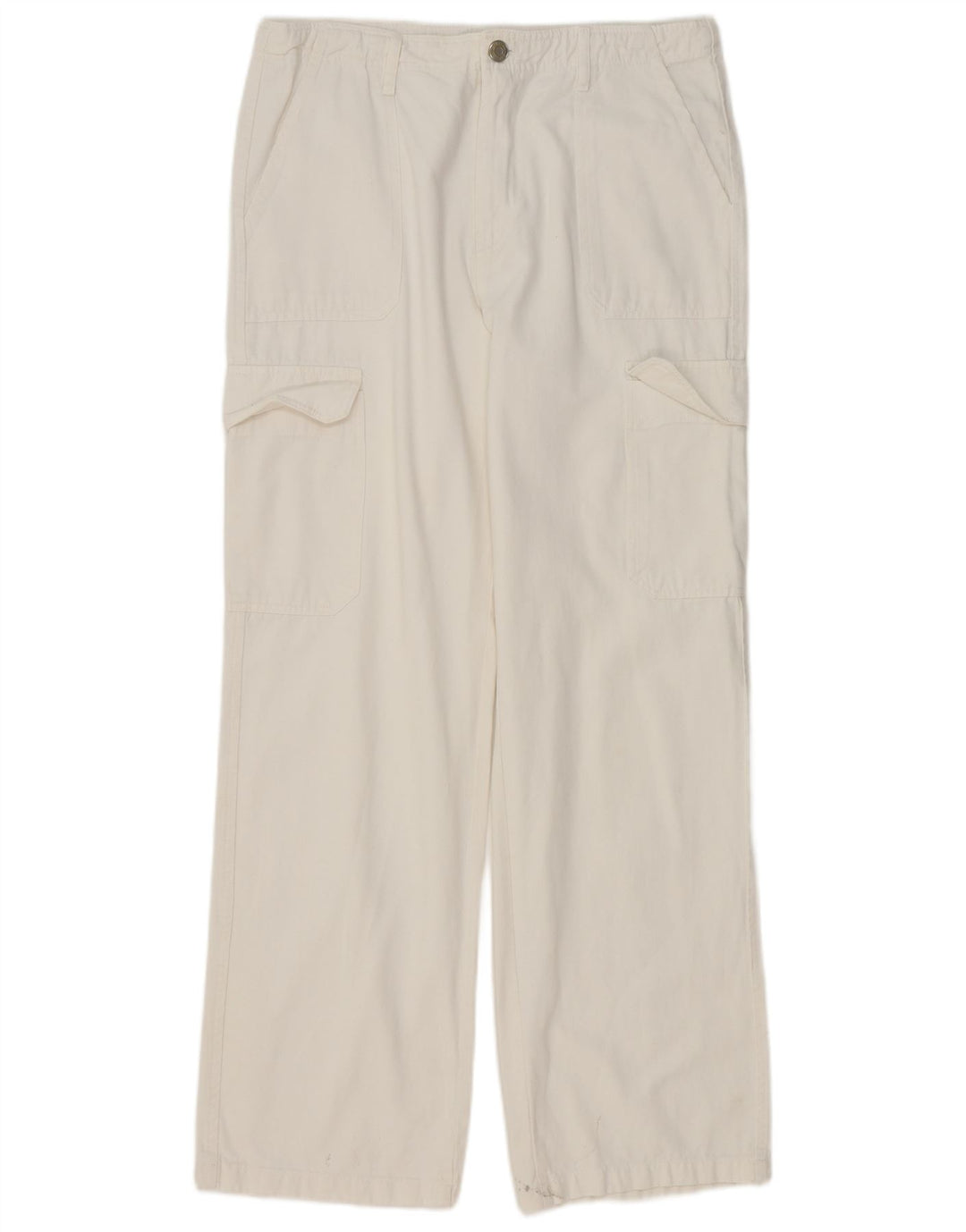 Gerade Cargohose für Damen von Zara, EU 42, Größe L, W32, L32, Weiß