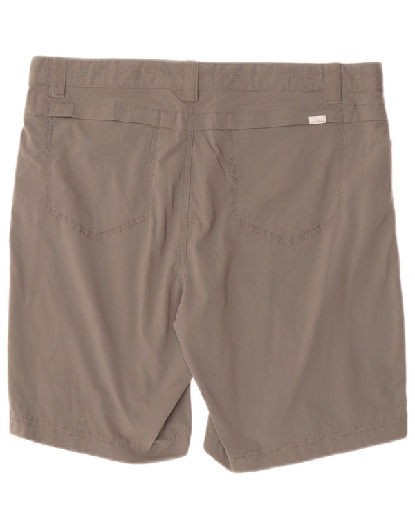 Eddie Bauer Damen Freizeitshorts US 10 Large W34 Graues Polyamid
