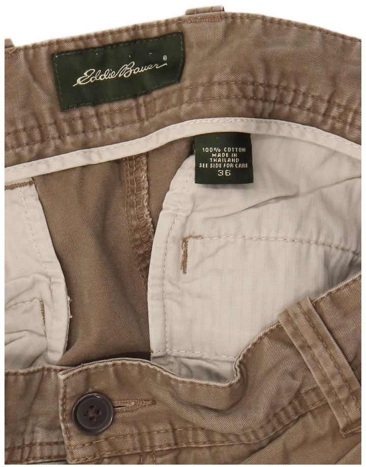 Eddie Bauer Herren Pegged Chino Shorts W36 Große braune Baumwolle