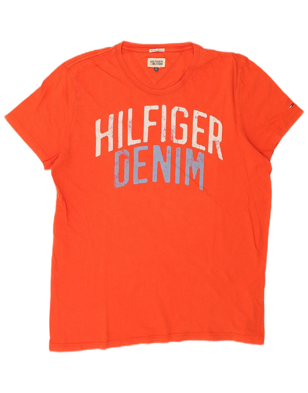 Tommy Hilfiger Herren Grafik T-Shirt Top XL Orange