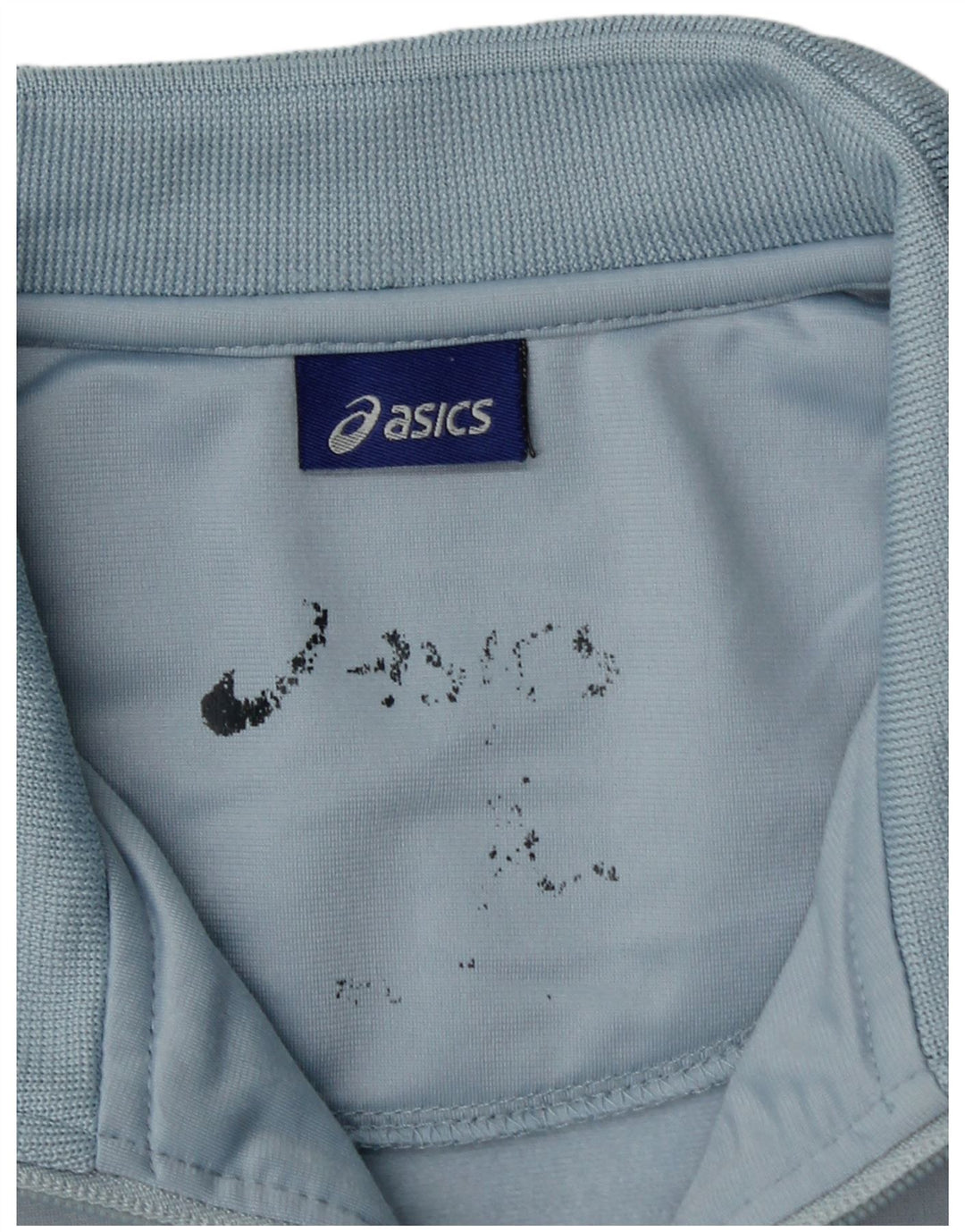 Asics Herren-Trainingsanzugoberjacke aus mittelblauem Polyester