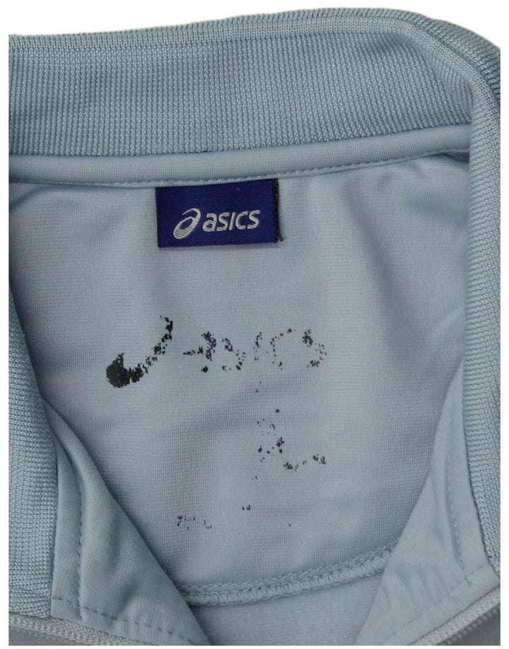 Asics Herren-Trainingsanzugoberjacke aus mittelblauem Polyester
