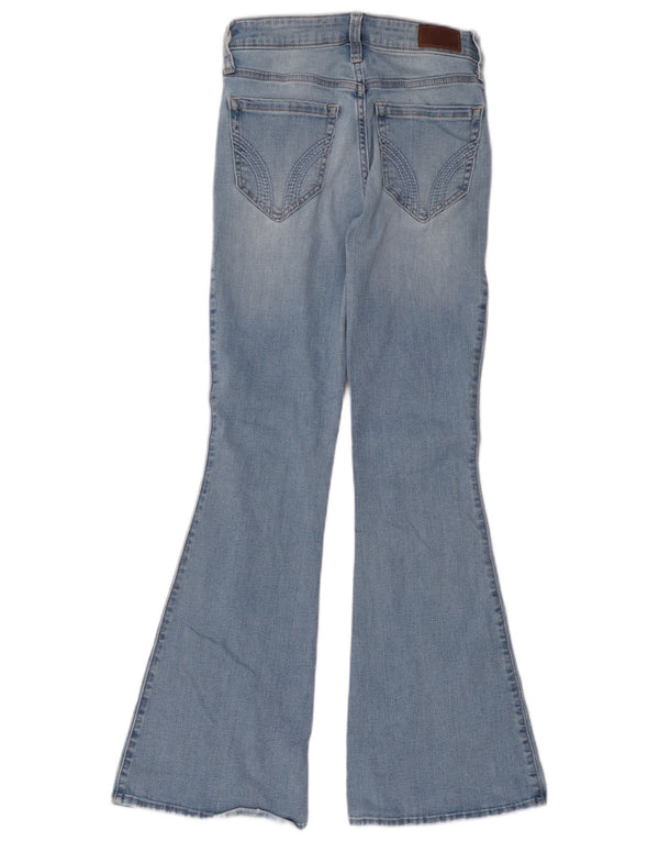 Hollister Damen Stretch High Rise Flared Jeans US 4 Small W27 L31 Blau