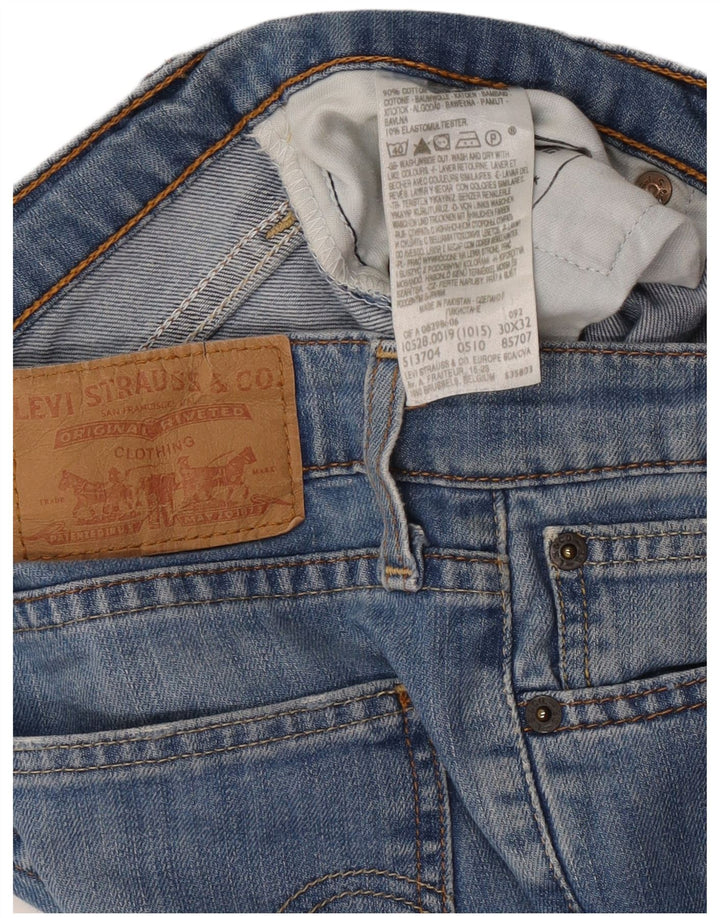 Levi's Damen Straight Jeans W30 L30 Blaue Baumwolle