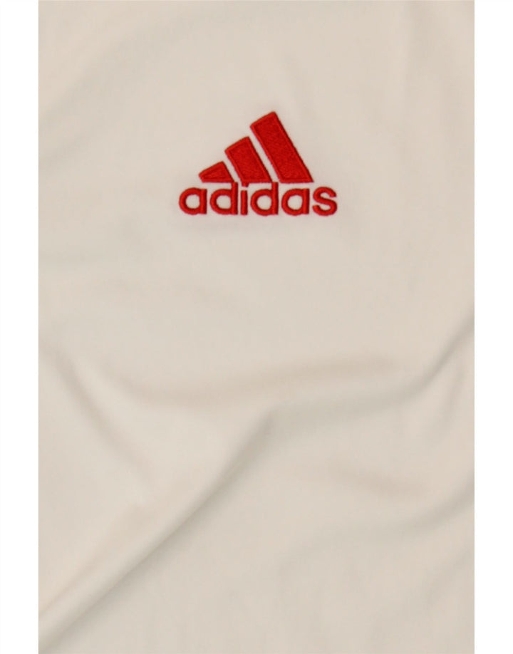 ADIDAS Mens Climalite T-Shirt Top Medium White Polyester Vintage Adidas and Second-Hand Adidas from Messina Hembry 