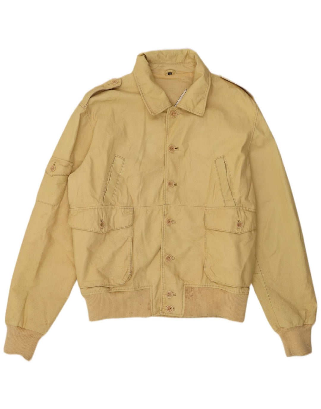 Vintage Herren Lederjacke IT 50 Großes gelbes Leder