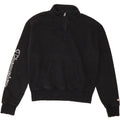 CHAMPION Womens Graphic Zip Neck Sweatshirt Jumper UIK 14 Medium Black Vintage Champion and Second-Hand Champion from Messina Hembry 