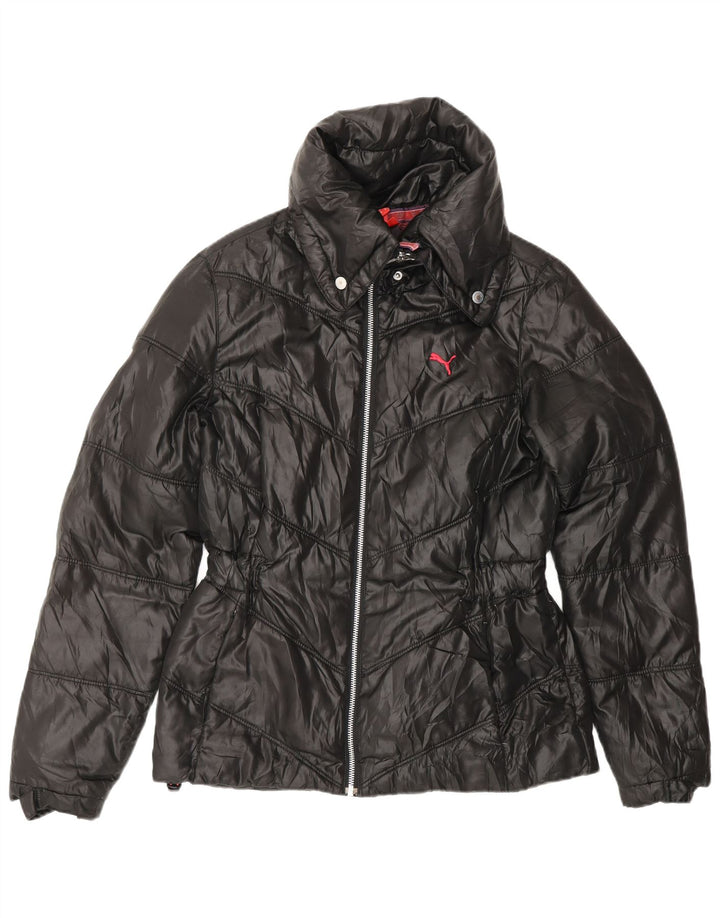 PUMA Damen Wattierte Jacke UK 12 Medium Schwarz