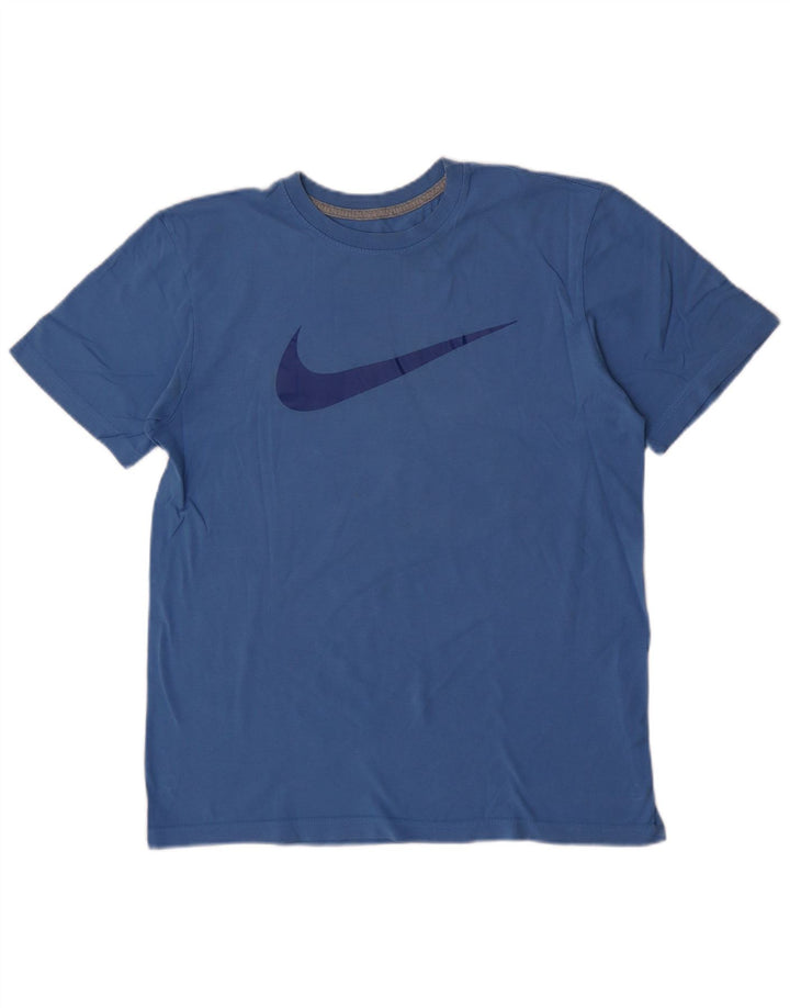 Nike Herren-T-Shirt mit Standard-Passform und Grafik, mittelblaue Baumwolle