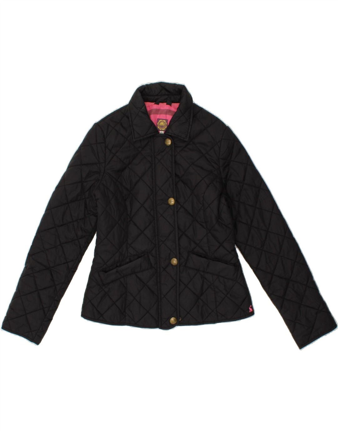 JOULES Womens Quilted Jacket UK 10 Small Black Polyamide Vintage Joules and Second-Hand Joules from Messina Hembry 
