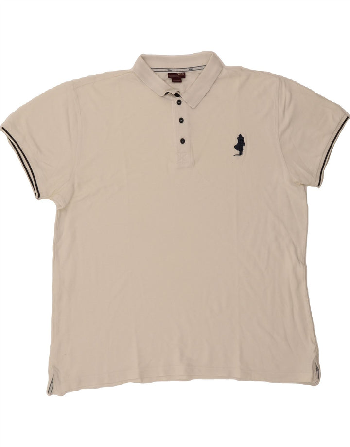 MARLBORO CLASSICS Mens Polo Shirt XL White Vintage Marlboro Classics and Second-Hand Marlboro Classics from Messina Hembry 