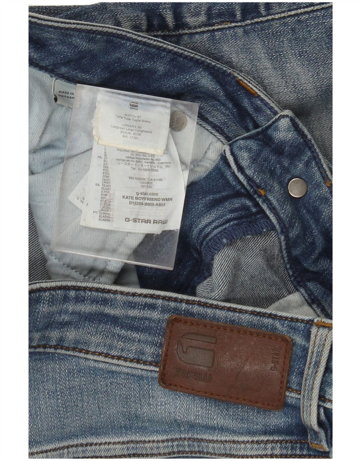 G-STAR Damen Boyfriend-Jeansshorts W27 Small Blau Baumwolle