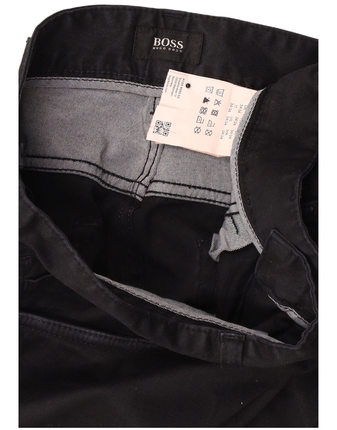Hugo Boss Herren Slim Jeans W34 L34 Schwarze Baumwolle