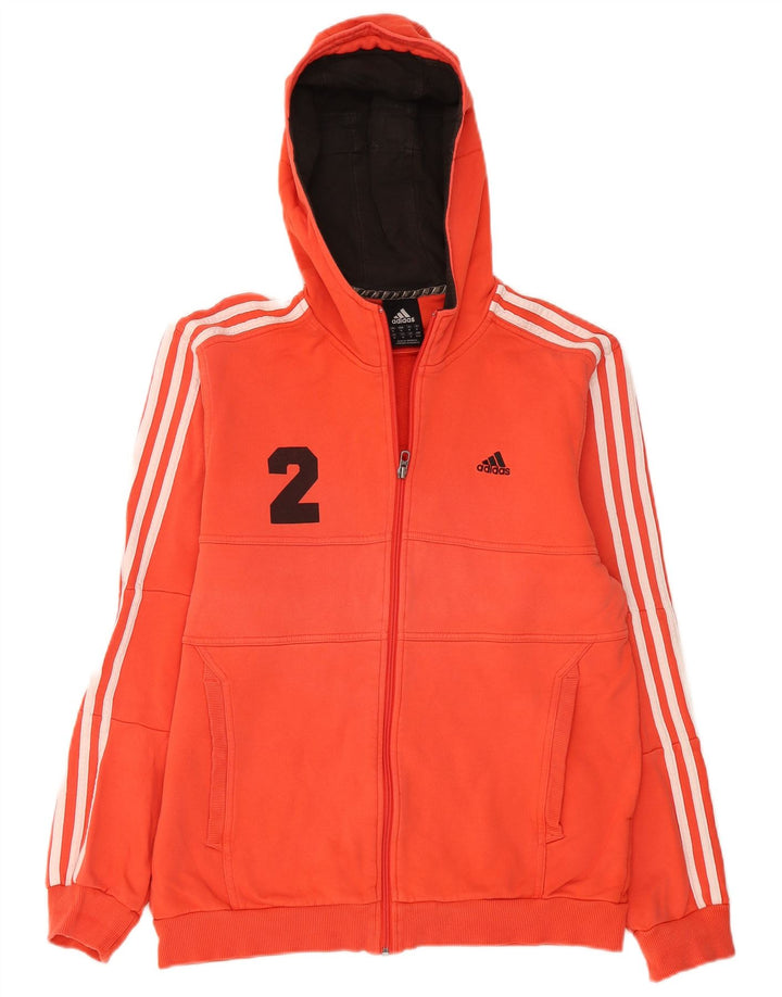 Adidas Herren Graphic Zip Hoodie Pullover Mittelrote Baumwolle