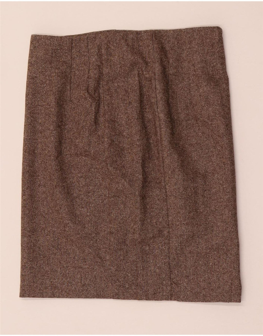 Benetton Womens Mini Straight Rock IT 42 Medium W28 Braun gesprenkelte Wolle