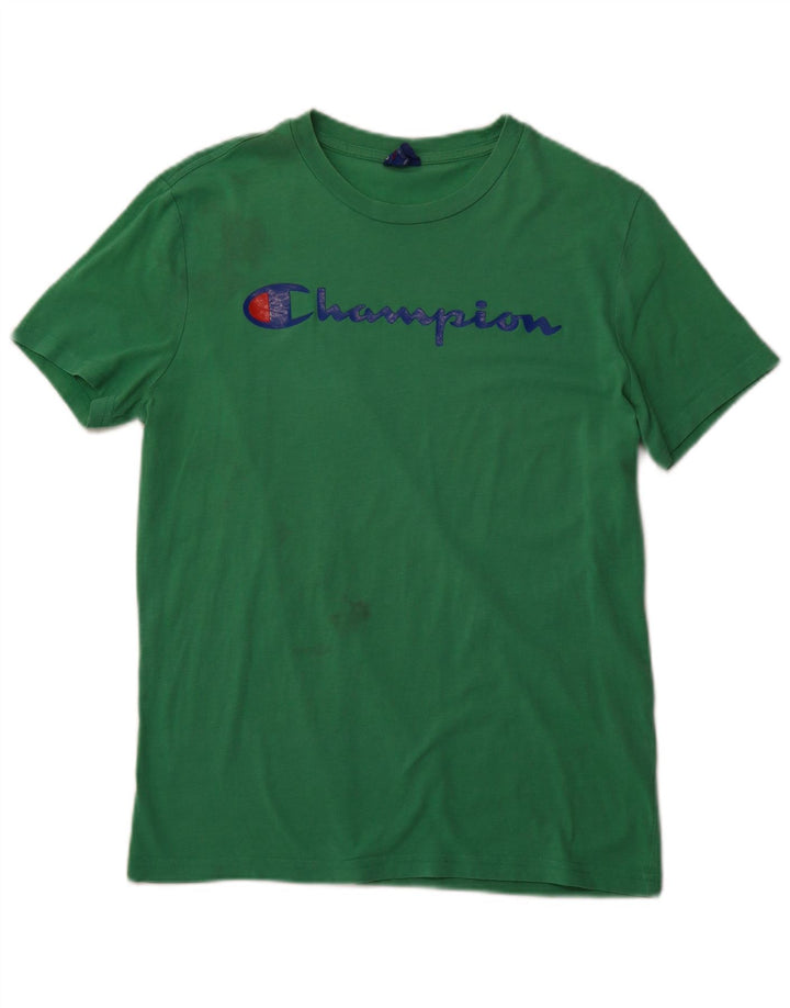 CHAMPION Herren-T-Shirt mit Grafik, Größe S, Grün