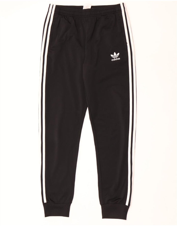 Adidas Jungen-Trainingshose, Jogginghose, 13–14 Jahre, schwarzes Polyester