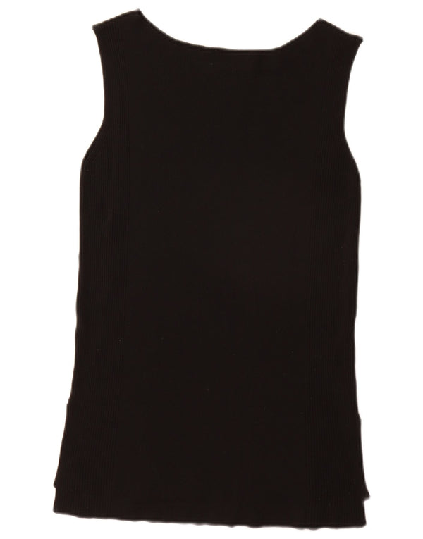 Zara Damen Weste Top UK 10 Small Schwarz