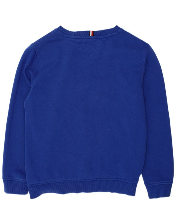 TOMMY HILFIGER Grafik-Sweatshirt für Jungen, 8–9 Jahre, mittelblaue Baumwolle