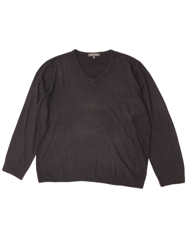 Marks & Spencer Herren-Pullover mit V-Ausschnitt, 2XL, Marineblau, Acryl
