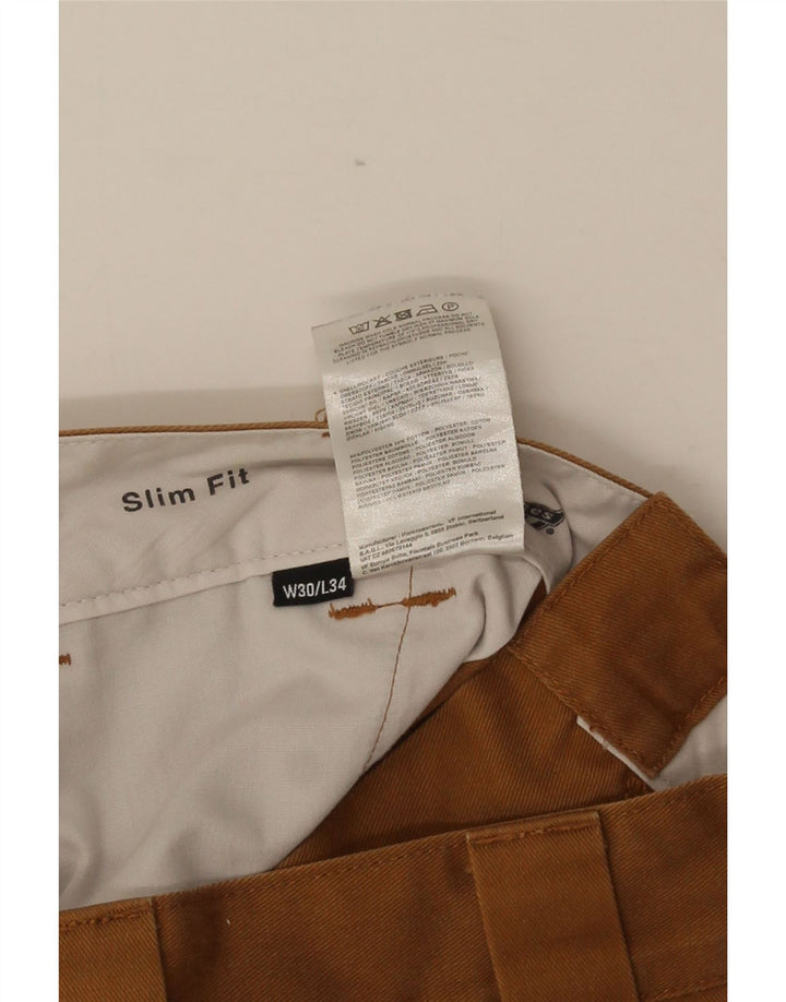 Dickies Herren Slim Fit Chinohose W32 L32 Braunes Polyester