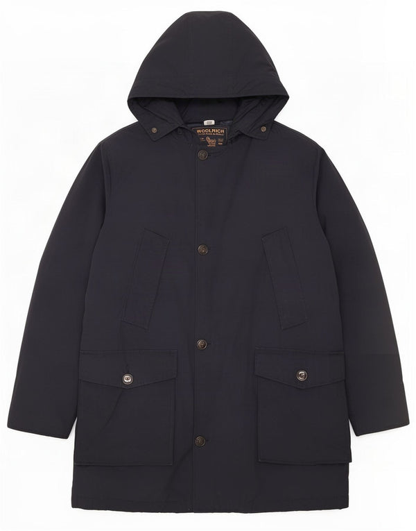Woolrich Mens Hooded Padded Coat UK 42 XL Navy Blue