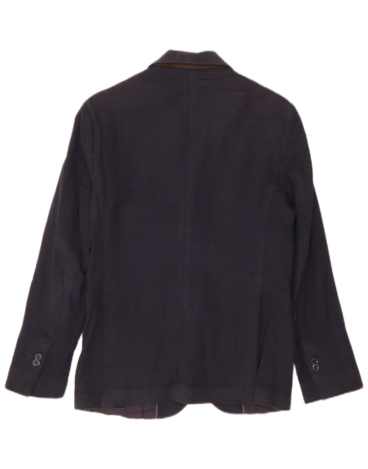 Massimo Dutti Herren-Blazer mit 2 Knöpfen, EU 46, klein, marineblau, Baumwolle