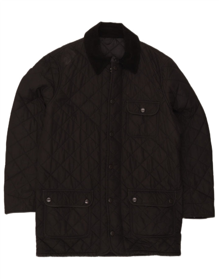Barbour Herren Steppmantel UK 40 Large Schwarz Polyester