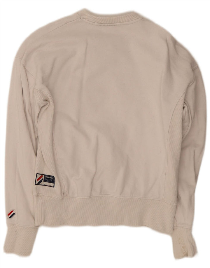 Superdry Damen-Sweatshirt mit Grafik-Übergröße, Gr. 10, Größe S, Weiß
