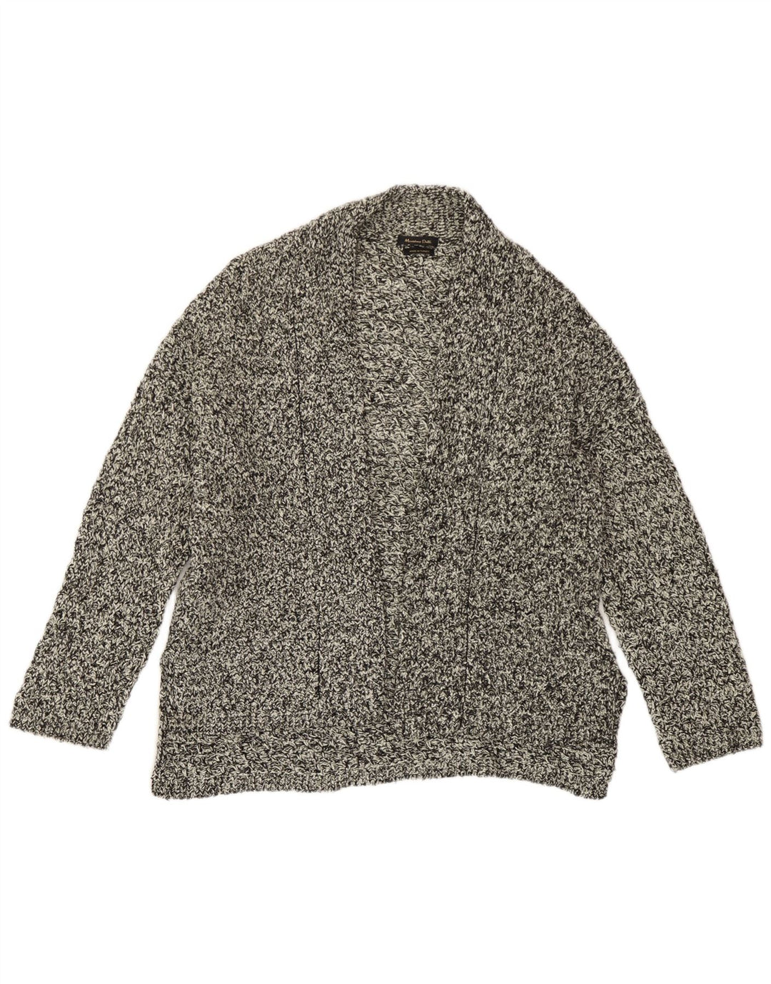 Massimo Dutti Offener Damen-Cardigan-Pullover UK 18 XL Grau meliert