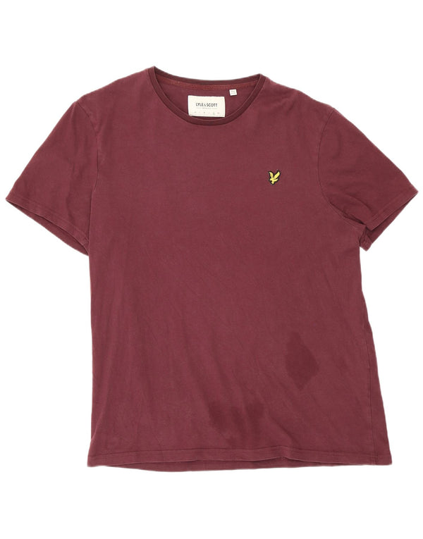 Lyle & Scott Herren T-Shirt Top XL Burgund Baumwolle