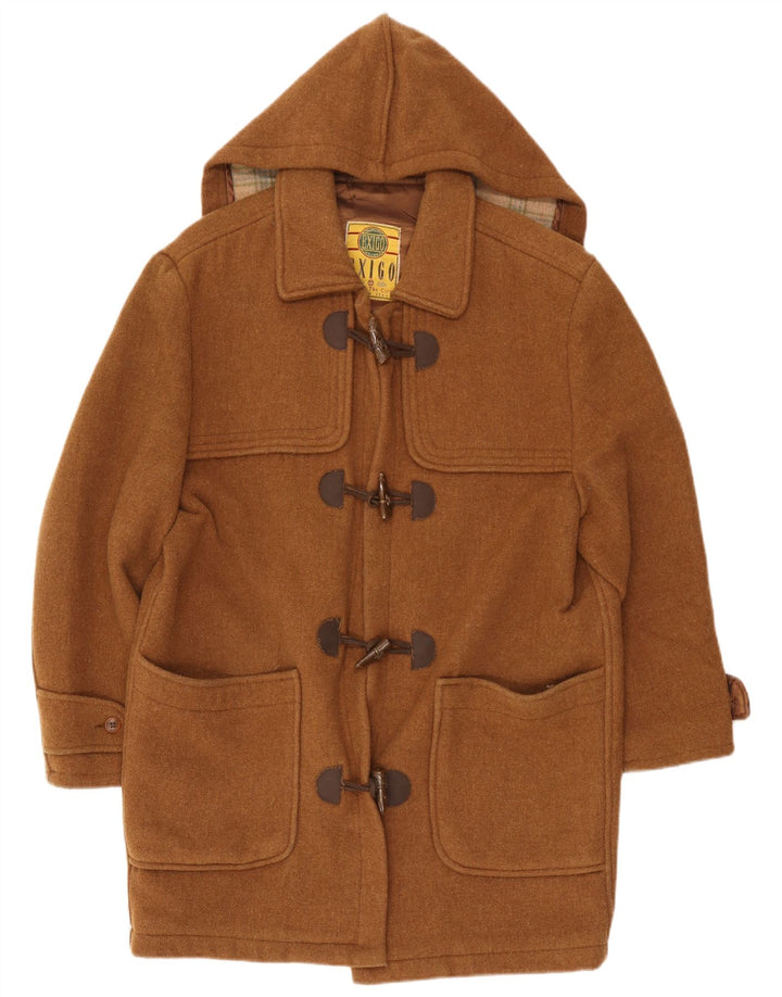 Exigo Herren-Dufflecoat mit Kapuze, UK 42, XL, braune Wolle