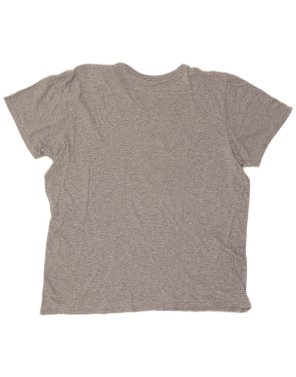 Nike Herren Athletic Cut Graphic T-Shirt Top 2XL Grau Baumwolle