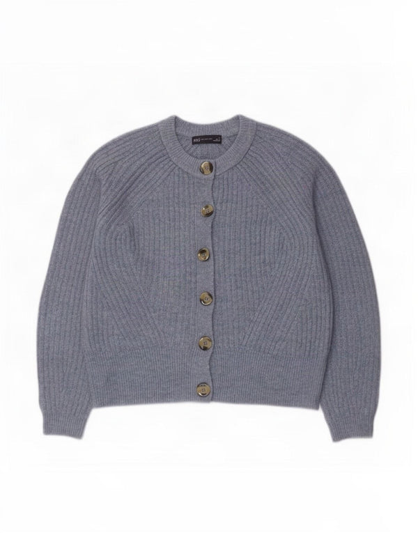 Marks & Spencer Damen Strickjacke Pullover UK 14 Mittelblaues Acryl